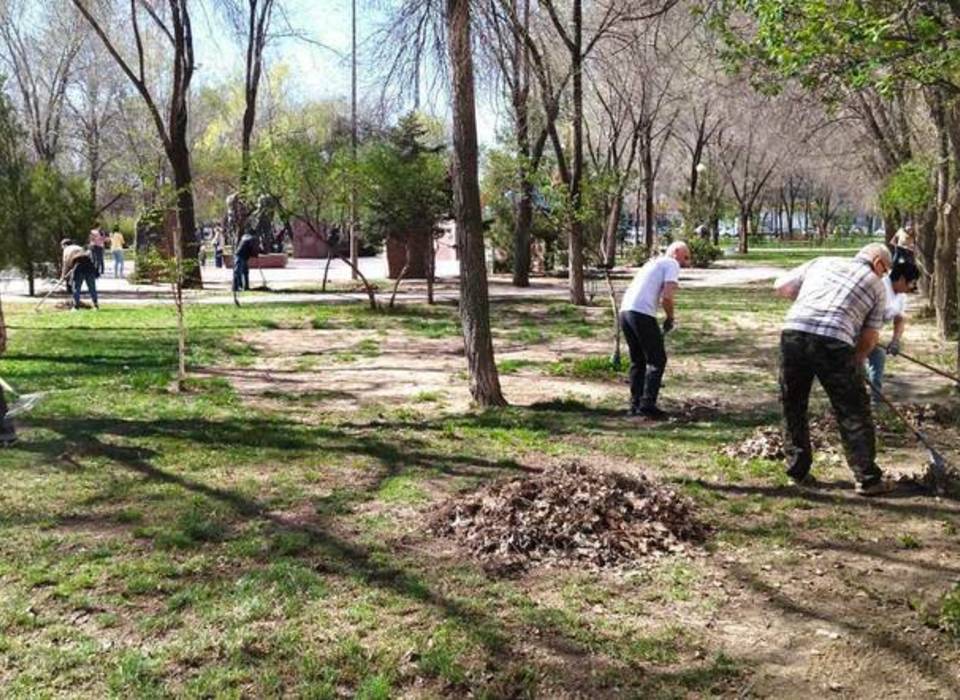 В Парке Памяти Волгограда ветераны устроили весенний субботник